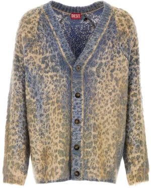 DIESEL Printed Cotton Blend Cardigan - Multicolour