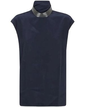 Brunello Cucinelli Silk Blouse - Blue