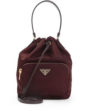 Prada Re-Nylon Duet Bucket Bag - Purple