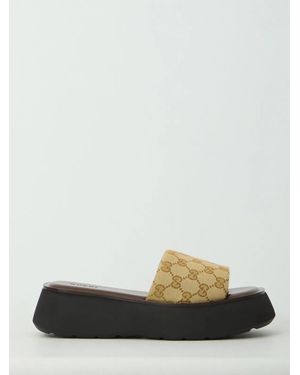 Gucci Thick-Soled Slide Sandal - Brown
