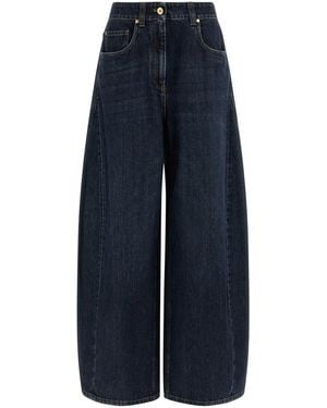 Brunello Cucinelli 'The Wide Barrel' Jeans - Blue
