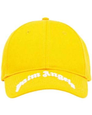 Palm Angels Curved Logo Baseball Cap - Yellow