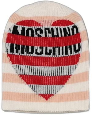 Moschino Wool Cap With Logo - Red