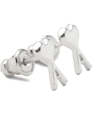 Ami Paris Steel Rings - White