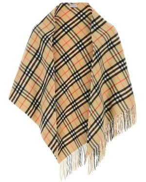 Burberry Embroidered Wool Blend Cape - Metallic