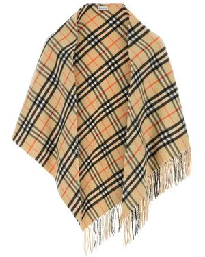 Burberry Embroidered Wool Blend Cape - Metallic