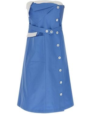 Miu Miu Cotton Short Dress - Blue