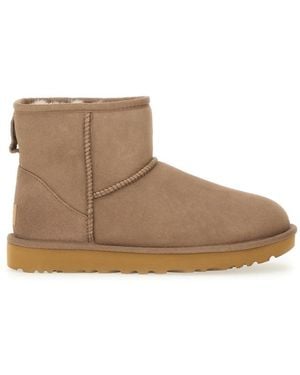 UGG Classic Mini Ii Suede Boots With Shearling Lining - Brown