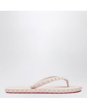 Christian Louboutin Super Loubi Flip-Flops Milk Coloured - White