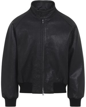 Studio Nicholson Over Harrington Jacket Lamb Leather - Black