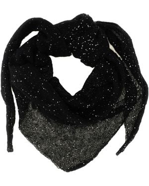 Nude Micro Sequin Scarf - Black