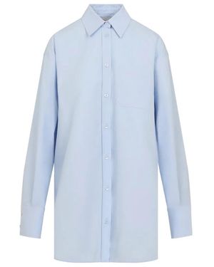 Max Mara Pleated Dress Shirt - Blue