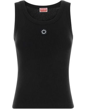 KENZO Gots Boke Flower 2.0 Embroidered Tank Top - Black