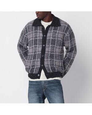 Our Legacy Checked Evening Polo Jumper - Grey