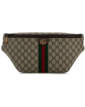 Gucci Printed Canvas Belt Bag - Grey