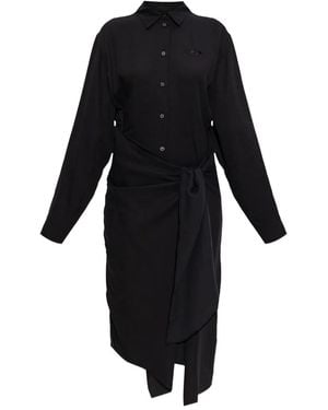 DIESEL Asymmetric Knot Detail Dress - Black