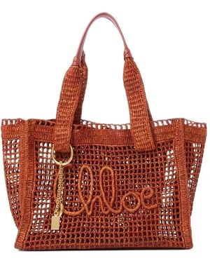 Chloé Summer Banana Tote Bag - Red