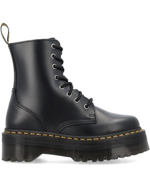 Dr. Martens Jadon Smooth Leather Platform Boots - Black