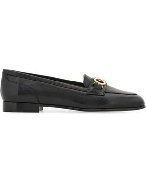 Ferragamo Goat Skin Bax Loafers - Black