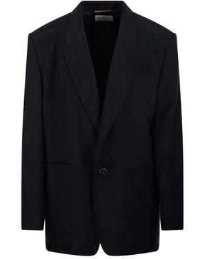Saint Laurent Single-Breasted Blazer - Blue