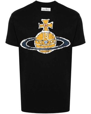 Vivienne Westwood Time Machine Orb Logo T-Shirt - Black