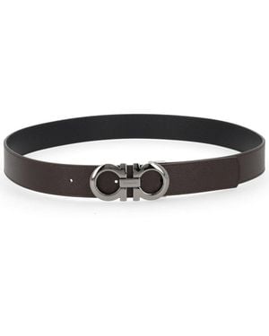 Ferragamo Reversible Hooks Belt - Black