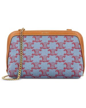 Celine Triomphe Chain Clutch Bag - Blue