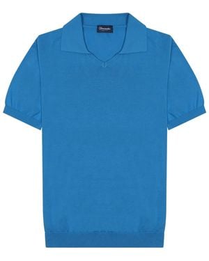 Drumohr Cotton Polo - Blue