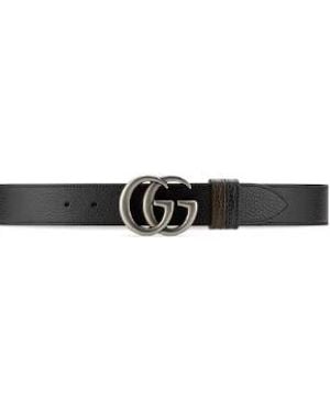 Gucci Leather Reversible Belt - Black