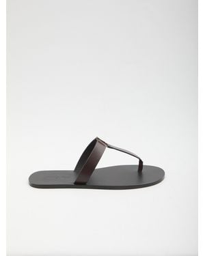 Saint Laurent Babylone Thong Sandals - Metallic