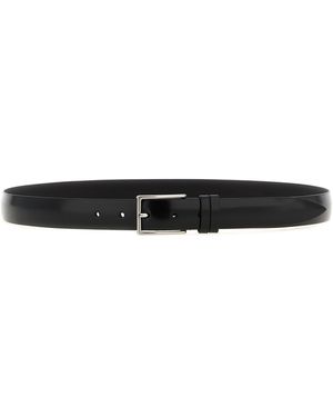 ZERBINI CLAUDIO Brushed Leather Belt - Black