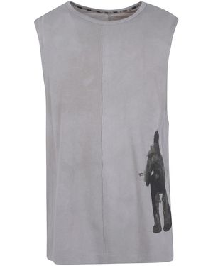 Ziggy Chen Sleeveless Printed Top - Gray