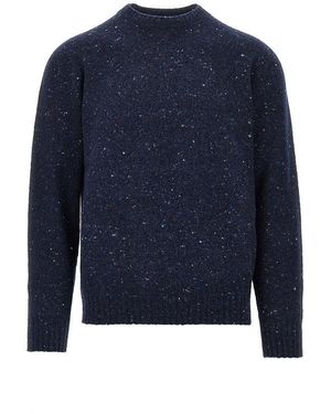 Drumohr Wool And Cashmere Blend Knitted Sweater - Blue