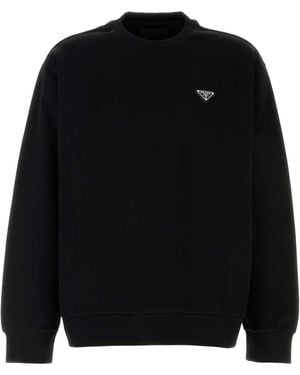 Prada Cotton Blend Sweatshirt - Black