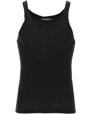 Dolce & Gabbana Dolce & Gabbana Cotton Tank Top - Black