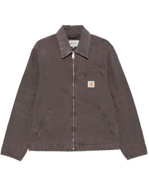 Carhartt Detroit Logo-Patch Zip-Fastening Jacket - Brown