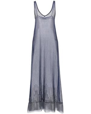 Rabanne Studded Mesh Dress - Purple