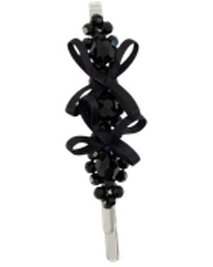Simone Rocha Petite Bow Flower Hair Clips - Black