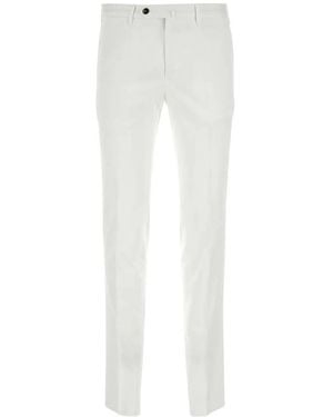PT Torino Stretch Cotton Blend Silkochino Pant - White