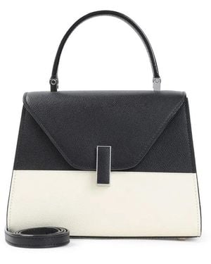 Valextra Pergamena Nero Mini Iside Intarsio - Black