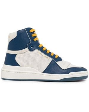Saint Laurent Sl24 Medium Leather Sneakers - Blue