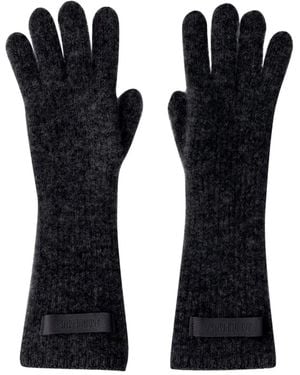 Jacquemus Wool Ribbed Knit Gloves - Black