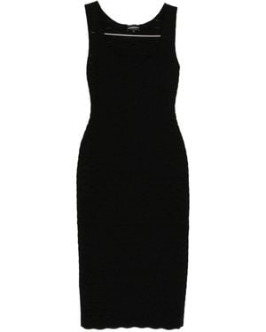 Emporio Armani Sleeveless Midi Dress - Black