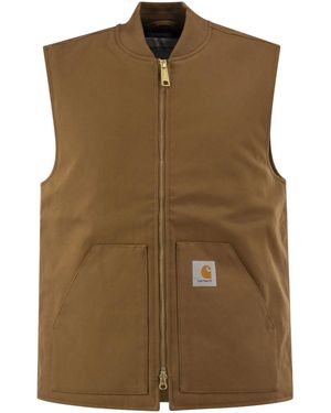 Carhartt Padded Cotton Canvas Vest - Brown