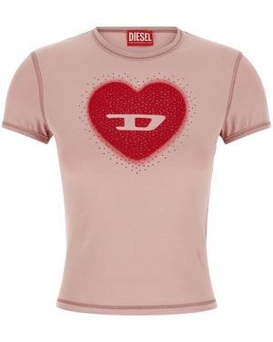 DIESEL 'T-Uncuties-Long-S5' T-Shirt - Pink
