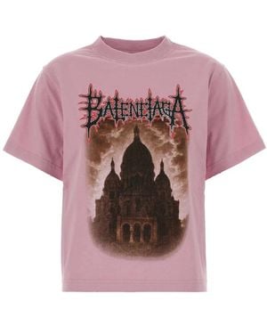 Balenciaga Cotton T-Shirt - Pink