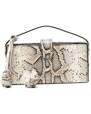 Magda Butrym Apolonia Snakeskin-Effect Shoulder Bag - Metallic