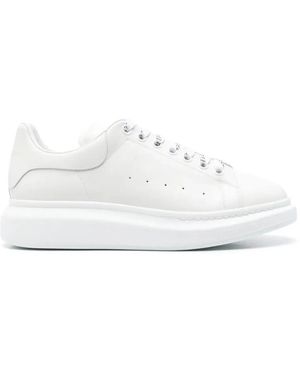 McQueen Lace Up Logo Trainers - White