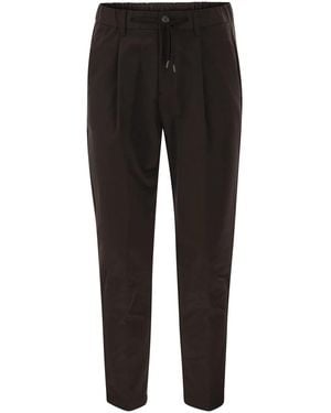 Herno Technical Fabric Drawstring Trousers - Black