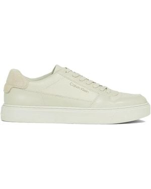 Calvin Klein Low Top Lace Up Bskt Sneakers - White